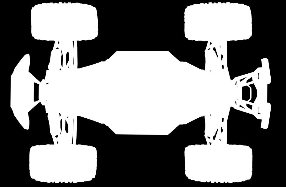 Achsschenkelträger Nachlaufblockierung (C-Naben) Lenkservo (unter dem Chassis) Vorderer Stoßdämpfer Wheeliestange Hinterer