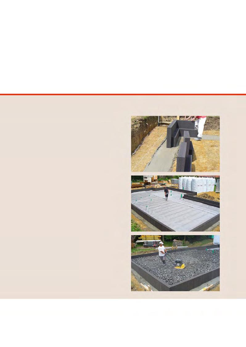 GLAPOR PERIMETER INSULATION BRICK System description: GLAPOR perimeter insulation brick and load-bearing foam glass gravel as load-bearing thermal insulation for under foundation and floor slabs