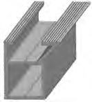 9.00.22.00 HC-Profil natur Aluminiumprofil natur Standardlänge: 6000mm Gewicht: 126g/m Rahmen, Leuchtkästen 9.0023.