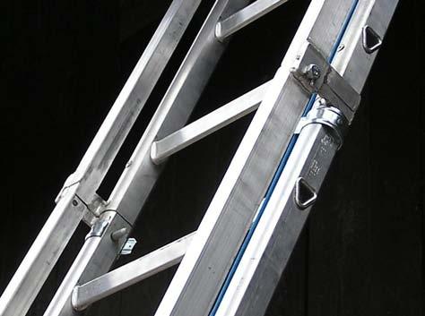 Die Leiter- Funktion ist dem auf den Leitern angebrachten Bedienungsaufkleber zu entnehmen.