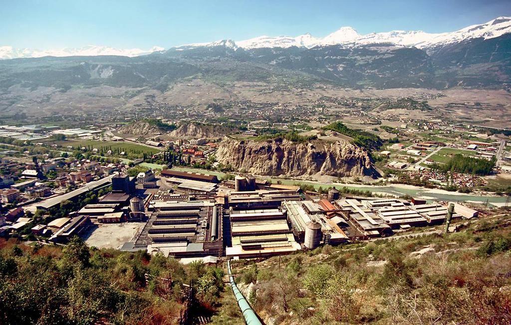 Aufnahme 1987 von der Strasse ins Val d'anniviers.