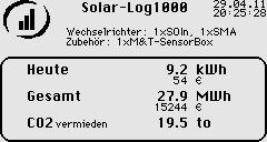 Solar-Log1000: Konfigurieren am Gerät Bedienung des Touchscreen 10 Solar-Log 1000 : Konfigurieren am Gerät 10.