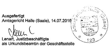 047 des Amtsgerichts Halle (Saale), Thüringer Straße 16, Halle der im Grundbuch von Queis eingetragene Grundbesitz Grundbuch von Queis Blatt 505 Bestandsverzeichnis: lfd. Nr. 1-196/10.