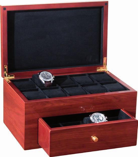 ATLANTIC For 2 watches, polished rosewood veneer, interval motors with right, left and bidirectional rotations, each motor is programmable individually be tween 650 and 3600 turns per day, belt