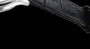 Modell: EPSILON 3 Ref.-Nr. 70 000 57 Zifferblatt: schwarz, Lack Ziffern/Indizes/Logo: Reliefdruck, weiß/rot Zeiger: weiß, lackiert Band: Leder schwarz mit Krokoprägung ohne Abb.