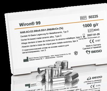 Jahrhunderts wurden CoCr-Legierungen für die Modellgusstechnik in die Zahnmedizin eingeführt. Nickel-Basis-Legierungen wurden etwas später in der Kronen-und Brücken-Technik eingesetzt.