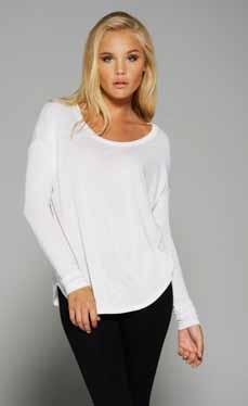 Damen T-Shirts (Langarm) Dark Grey Heather BL8852 8852 Long Sleeve Flowy P65 M65 Womens Favourite Long Sleeve Tee BL8750