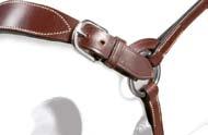 Leather Grakle / figure eight noseband with rolled elastic lower flash strap.