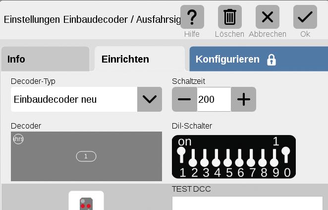 Zuerst schließen wir unser Signal wie gewohnt ans Hauptgleis an, also rot-braunes Kabel für Strom ans Gleis, lila-weiß an den Decoder.