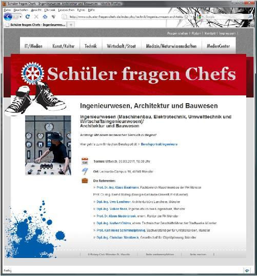 Beispielprojekt: Schüler fragen Chefs.