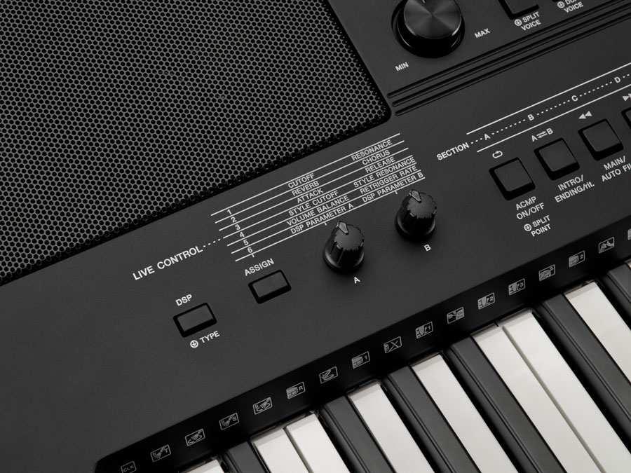 Assignable real-time control knobs, DSP Effects, and Pitch Bend Two assignable, real-time control knobs let you filter and adjust your sound just like an analog synthesizer.
