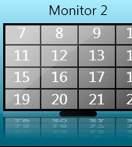 Informationsmenge / Monitor 25 Mehrfachdarstellung Normgerecht: 42 in 2x2