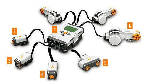 LEGO Mindstorms NXT NXT-Baustein (Gehirn/ Herz jedes LEGO -Roboters) [1] 4 Eingänge für Sensoren 3