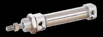 Rundzylinder ISO6432 Round cylinder ISO6432 5 0 0 1 6 M D A S E 0 0 5 0 Kolbendurchmesser / Piston bore size A Doppeltwirkend, ohne einstellbare Dämpfung (Ø8-40mm) D Doppeltwirkend, einstellbare