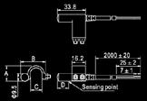 Zubehör für Zylinder Accessories for cylinder Sensorschalter - PD Serie Ø160-200mm / Sensor switch - PD series Ø160-200mm REED und 2-adrig 2-pol.