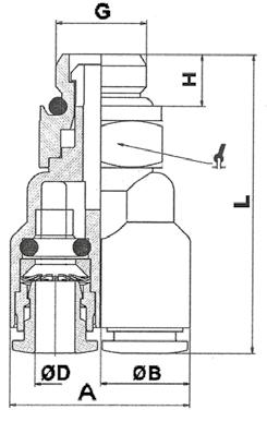 Steckanschlüsse, Kunststoff Push-In fittings, synthetic Serie 35 242 Serie 35 402 Einschraubsteckstutzen Male standpipe ØD G ØC ØB H L 35 242 04 05 4 M5 2 8 4 24,7 8 35 242 04 10 4 G1/8" 2 13 5,5