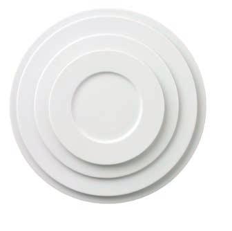 Teller Plates Fahnen-form rimmed Platzteller Service plate 320 200ø Speiseteller Dinner plate 290 200ø