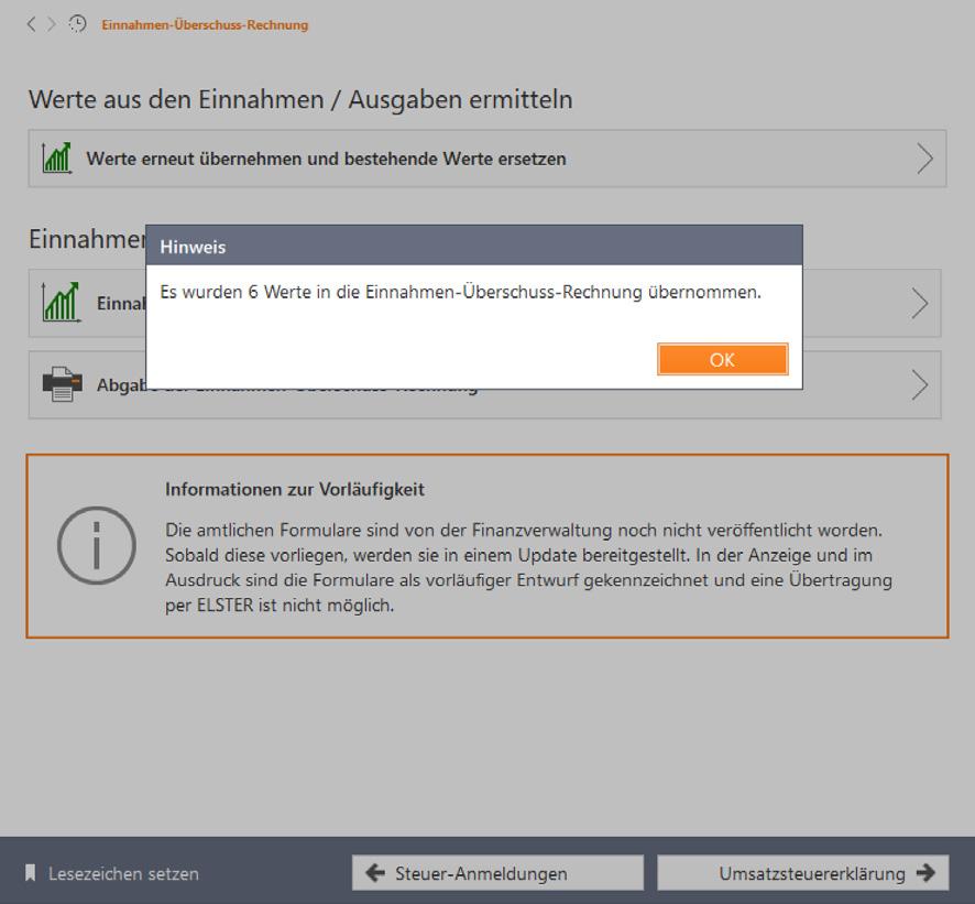 Anschließend können Sie über die Schaltfläche Exportieren eine CSV-Datei erstellen, die Sie anschließen über das BZSt-Portal in das MOSS-Formular Bundeszentralamtes einspielen.