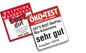 Nur das Beste für Ihre Katze: Getestete Qualität ÖKO-TEST bewertet CAT'S BEST ÖkoPlus im neuen Heft 1/2010 mit "sehr gut".