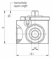 Gehäusemaße mit Deckel für Antriebsaufbau (DfA) oder Griff (DfG) Body dimensions with cover for actuator (DfA) or handle mounting (DfG) Deckel für Griff (DfG) Cover for handle mounting (DfG) Deckel