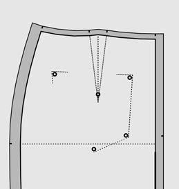 Alle Schnittteile für Hinterrock mit beidseitig aufgesetzten Taschen im Überblick (Die Schnittteile sind so abgebildet, dass sie auf die rechte Stoffseite aufgelegt werden) 4