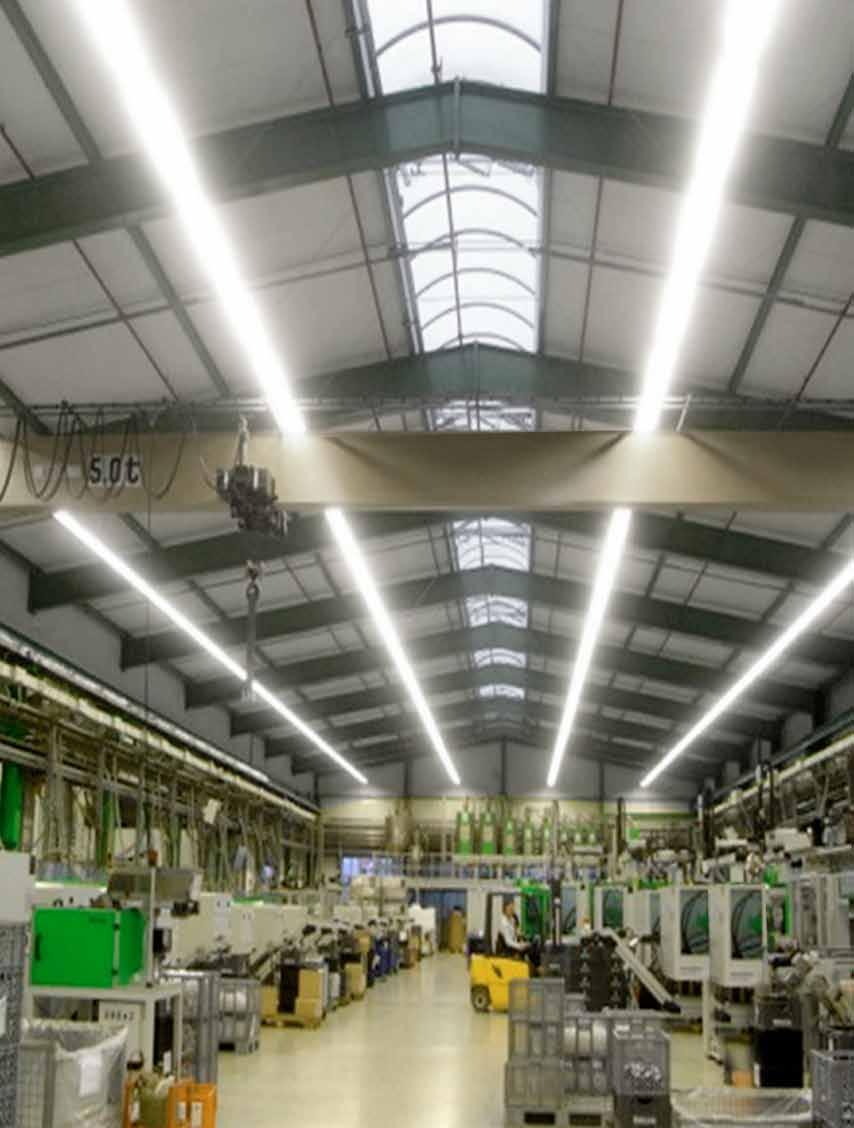 Energieoptimierung durch Sanierung von Lichtbändern mit LED