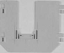 Einzelabgänge mit Rahmenklemme NH-Tandem-Reiterelement ZH 38 64,42 2x3x00A, Dreifachabgänge mit Buchsenklemme Abdeckplatte für