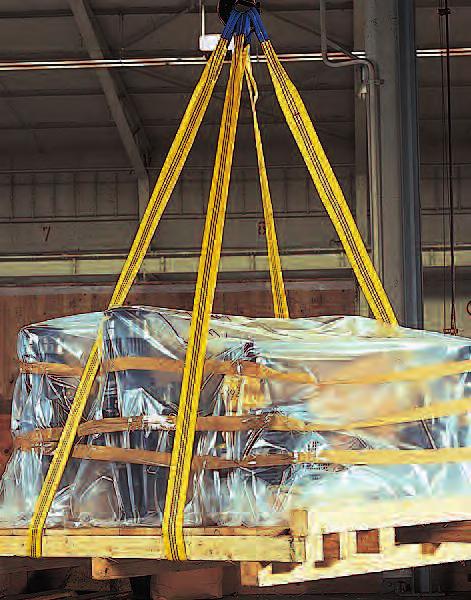 Schlaufenbänder + Bügelbänder 4-lagig, für den Schwerlasteinsatz Mit 2 Hebebändern Anschlagart in U-Form und nur 300 mm Breite - kann eine Last von 80 Tonnen gehoben werden!