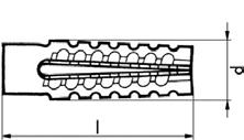 Gasbeton-Dübel twist block anchors In Porenbeton (Gasbeton) mit geringer FKL (G2; G4) ist ein direktes Einschlagen ohne Vorbohren möglich - dadurch enorme Zeitersparnis! Art.-Nr.