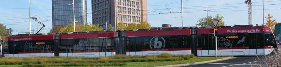 Vergleich Stadtbahn und Bus Ein Standardbus ist 12 m lang und kann ca. 70 Fahrgäste befördern. Ein Gelenkbus ist bis zu 18,75 m lang und kann ca.