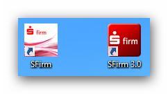 Sie finden nun auf Ihrem Desktop die Symbole für Ihre bisherige SFirm-Version und für SFirm 3.1.