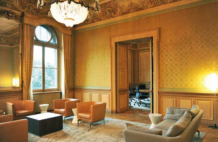 Der Salon du Président, anno 1889 im Barock-Stil erneuert, ist ein Audienzzimmer und dient heute für besondere Anlässe wie Höflichkeitsvisiten,