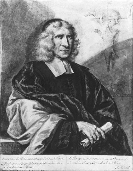 Jan van Somer, Porträt von Sybrand Feitama I, 1685, Schwarze Kreide und Graphit,