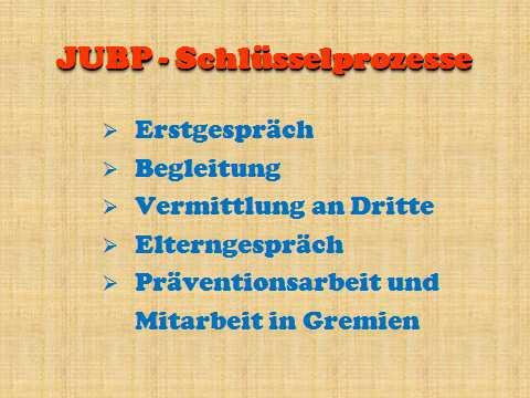 5. Kooperationspartner Jugendberatung bei der Polizei (JUBP) Wir als Mitarbeiterinnen und Mitarbeiter der Jugendberatungsstellen bei der Polizei (JUBP) fühlen uns verpflichtet, jungen Menschen, die