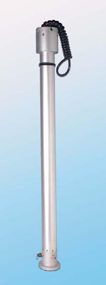 These masts are manufactured from light aluminium alloy tubulars, anodised and corrosion-proof even in presence of sea fog. They can withstand temperatures between 25 C and +60 C.