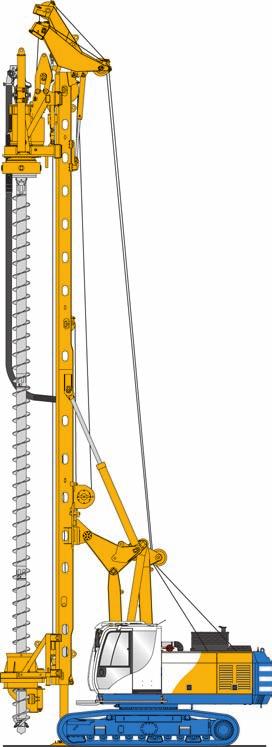 Anwendungen Applications SOB Bohrverfahren CFA drilling system hydraulische Mastabstützung erforderlich Hydraulic mast support required Zeichnung: Drawing: