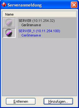Öffnen Sie, wenn bei der manuellen Suche keine Fiery E 10 Server gefunden werden, die Registerkarte Autom.