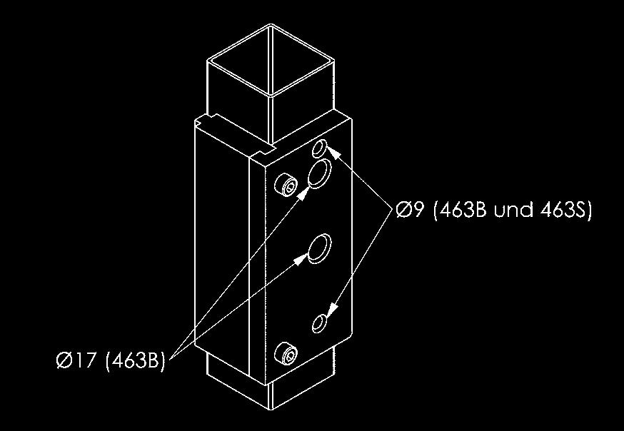 Für Rohrprofile 40, 50 und 60 mm