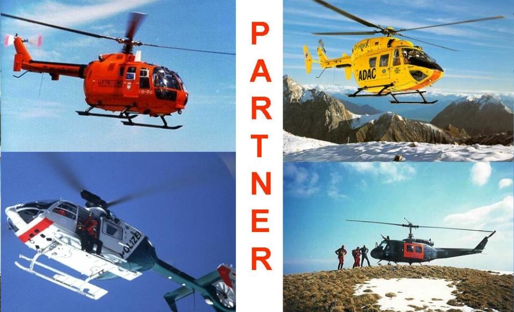 Ausbildung ist Voraussetzung für kompetente Zusammenarbeit Im Einsatzgeschehen arbeitet der Bergretter mit bis zu 10 unterschiedlichen Hubschraubermustern und Modellen zusammen, er muss die