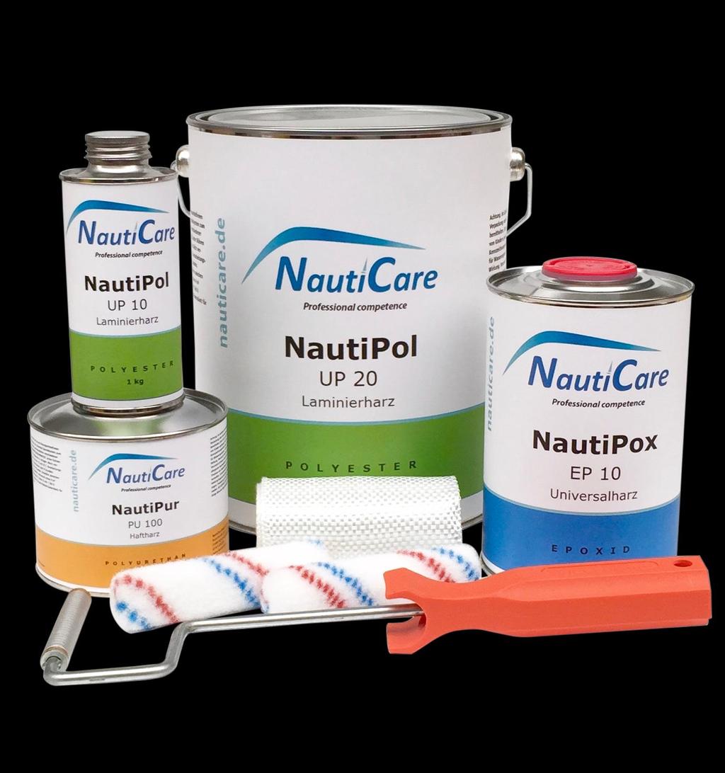 NautiCare Harze NautiCare Harze für Bootsbau und -reparatur Die Produktlinien NautiPol, NautiPox und NautiPur richten sich an Endanwender und Profis.