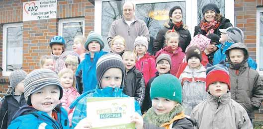 Der AWO Kindergarten in Nesse darf sich seit Anfang März offiziell Haus der kleinen Forscher nennen.