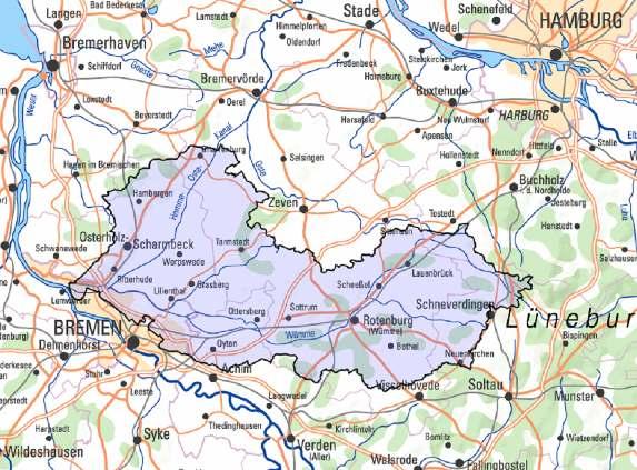 Gemeinden Lauenbrück, Fintel, Scheeßelel Naturraum Stader Geest /