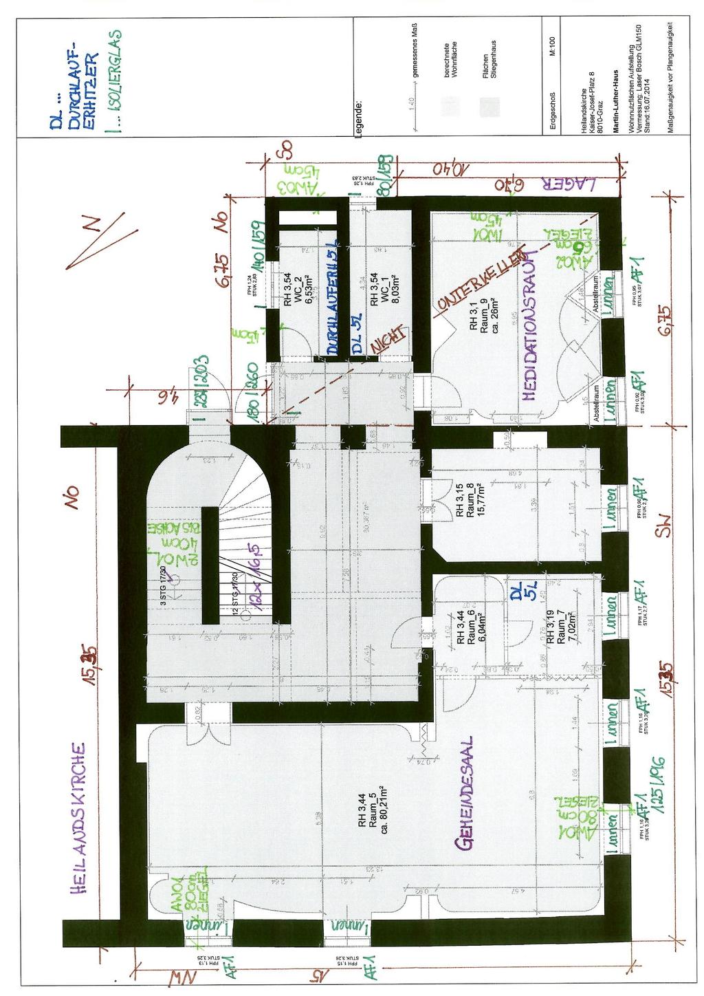 Bilderdruck Plananhang Lutherhaus Veranstaltung.