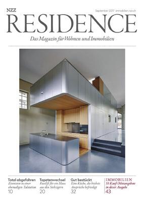 RESIDENCE Das Magazin für Wohnen und Immobilien «Residence» erscheint vierteljährlich in der «NZZ am Sonntag», und der redaktionelle Schwerpunkt liegt auf hochwertigen Immobilien, aussergewöhnlicher