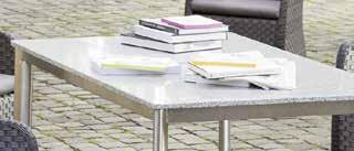 Tischgestell Aluminium, weiß 95x95x75,5cm UVP: 548,00 160x95x75,5cm UVP: 748,00 Tischplatte Superstone,