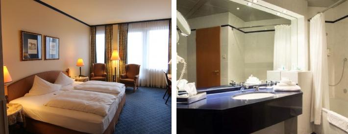 Zimmer Das Hotel verfügt über 100 klimatisierte Zimmer, die auf den See oder die