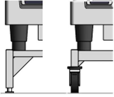 für - Fahrbar oder Standard Fuß - Fahrbar mit Laufrollen