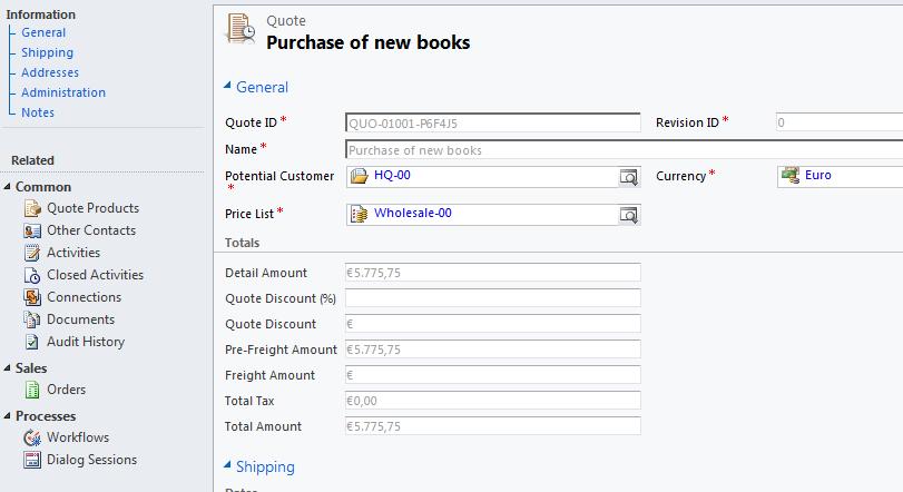 3 Sales Processes in Microsoft Dynamics CRM Quotes 75 Quotes are