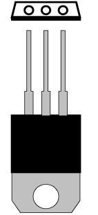 Der Querschnitt ist auf dem Bestückungsdruck dargestellt, die Einbaurichtung des Transistors ist damit festgelegt.