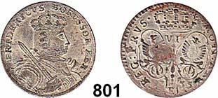 ... Vorzüglich - prägefrisch 80,- 800 6 Gröscher 1755 E, Königsberg. 2,64 g. Kluge 226.1/2135. v.s. 1065.